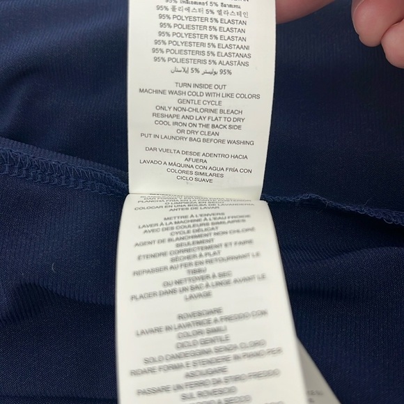 MICHAEL Michael Kors VNeck Dress Gold Tone Hardware on Sleeves Navy Blue Size XS - Picture 8 of 8